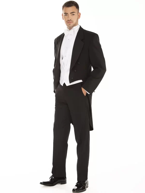 Modern Essentials Black Full-Dress Peak Tails | Squires Formalwear