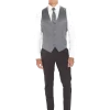 Platinum Modern Solid Vest & Ties