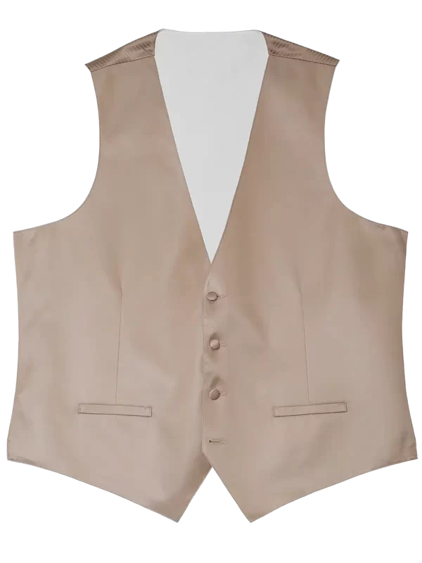 Modern Solid Taupe colored vest